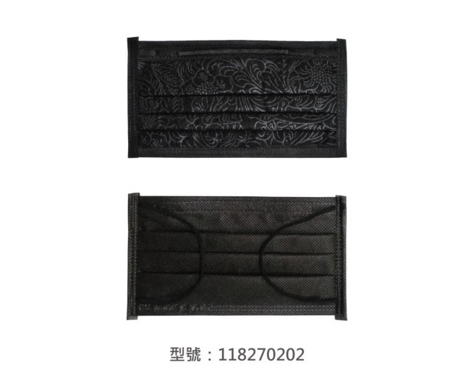 平面醫療用口罩/成人(黑色彩色口罩) 118270202|平面口罩/一般成人口罩系列